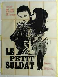 k131 LITTLE SOLDIER French one-panel movie poster '63 Jean-Luc Godard
