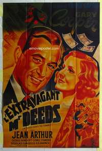 k140 MR DEEDS GOES TO TOWN French one-panel movie poster R87 Gary Cooper