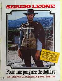 k093 FISTFUL OF DOLLARS French one-panel movie poster R80s Clint Eastwood