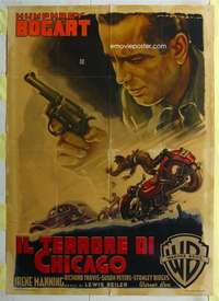k351 BIG SHOT Italian one-panel movie poster '48 Bogart, Martinati art!
