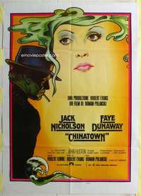 k365 CHINATOWN Italian one-panel movie poster R70s Jack Nicholson, Roman Polanski