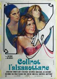 k379 EDIFYING & JOYOUS STORY OF COLINOT Italian one-panel movie poster '73