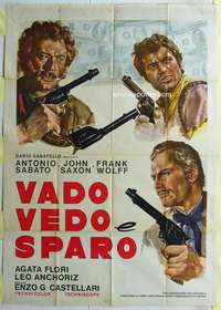 k412 I CAME I SAW I SHOT Italian one-panel movie poster '68 Antonio Sabato