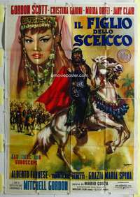 k421 KERIM SON OF THE SHEIK Italian one-panel movie poster '62 Gordon Scott