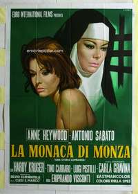 k426 LADY OF MONZA Italian one-panel movie poster '69 Renato Casaro art!