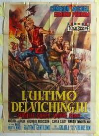 k427 LAST OF THE VIKINGS Italian one-panel movie poster '62 Mitchell, Purdom