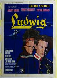 k437 LUDWIG Italian one-panel movie poster '73 Luchino Visconti, Schneider