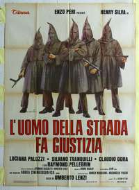 k443 MANHUNT Italian one-panel movie poster '75 Umberto Lenzi, Ciriello art!