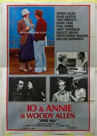 k255 ANNIE HALL Italian two-panel movie poster '77 Woody Allen, Diane Keaton