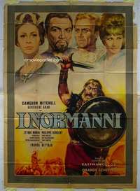 k257 ATTACK OF THE NORMANS Italian two-panel movie poster '62 Gasparri art!