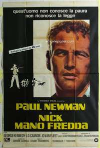 k271 COOL HAND LUKE Italian two-panel movie poster R77 Paul Newman classic!