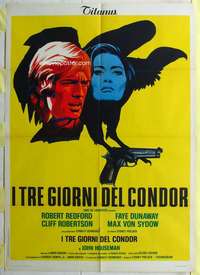 k338 3 DAYS OF THE CONDOR Italian one-panel movie poster '75 Redford, Dunaway