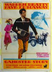 k356 BONNIE & CLYDE Italian one-panel movie poster '67 Beatty, Faye Dunaway