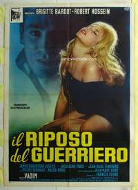 k436 LOVE ON A PILLOW Italian one-panel movie poster '64 sexy Brigitte Bardot!