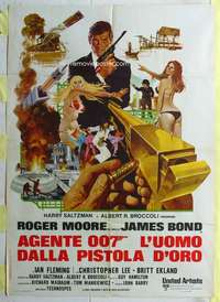 k442 MAN WITH THE GOLDEN GUN Italian one-panel movie poster '74 James Bond