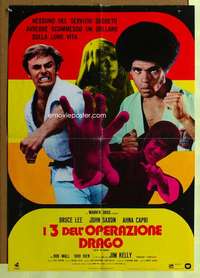 k194 ENTER THE DRAGON large Italian photobusta movie poster '73 Bruce Lee classic!