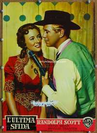 k212 FORT WORTH Italian photobusta movie poster '51 Randolph Scott