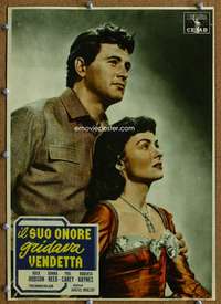 k213 GUN FURY Italian photobusta movie poster '53 Rock Hudson, Reed