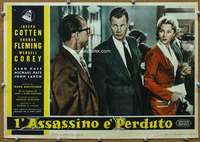 k222 KILLER IS LOOSE Italian photobusta movie poster '56 Cotten