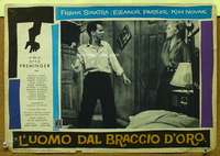 k228 MAN WITH THE GOLDEN ARM Italian photobusta movie poster '56