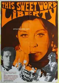 k045 THIS SWEET WORD LIBERTY Russian export movie poster '73