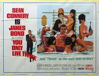 k001 YOU ONLY LIVE TWICE subway movie poster '67 Connery, Bond