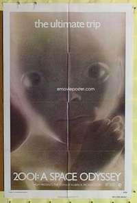p004 2001 A SPACE ODYSSEY one-sheet movie poster R74 Kubrick, Cinerama!