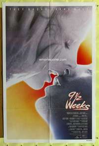 p011 9 1/2 WEEKS one-sheet movie poster '86 Mickey Rourke, Kim Basinger
