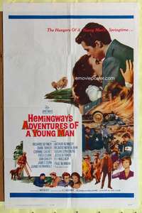 p015 ADVENTURES OF A YOUNG MAN one-sheet movie poster '62 Ernest Hemingway