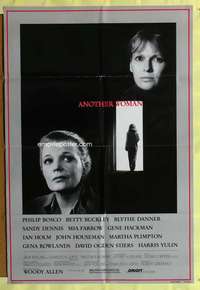 p042 ANOTHER WOMAN one-sheet movie poster '88 Woody Allen, Gena Rowlands