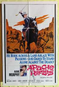 p044 APACHE RIFLES one-sheet movie poster '64 Audie Murphy, Dante