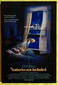 p071 BATTERIES NOT INCLUDED one-sheet movie poster '87 Steven Spielberg