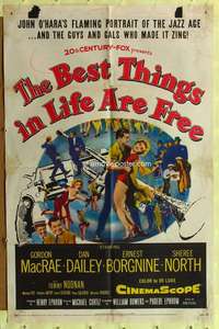 p078 BEST THINGS IN LIFE ARE FREE one-sheet movie poster '56 Gordon MacRae
