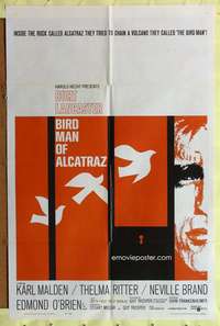 p091 BIRDMAN OF ALCATRAZ one-sheet movie poster '62 Lancaster, Frankenheimer