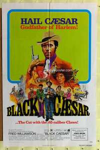p093 BLACK CAESAR one-sheet movie poster '73 Godfather of Harlem!