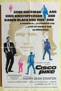 p157 CISCO PIKE one-sheet movie poster '71 Gene Hackman, Kristofferson