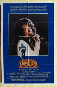 p163 COAL MINER'S DAUGHTER one-sheet movie poster '80 Spacek, Loretta Lynn
