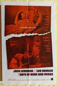 p219 DAYS OF WINE & ROSES one-sheet movie poster '63 Jack Lemmon, Remick