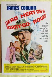 p220 DEAD HEAT ON A MERRY-GO-ROUND one-sheet movie poster '66 James Coburn
