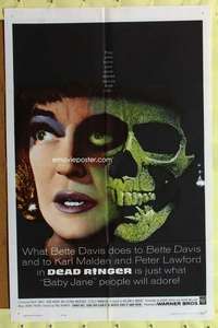 p222 DEAD RINGER one-sheet movie poster '64 creepy Bette Davis image!