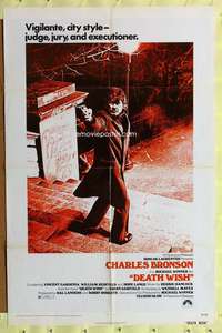 p226 DEATH WISH one-sheet movie poster '74 Charles Bronson, Michael Winner