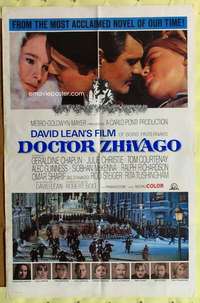 p247 DOCTOR ZHIVAGO style A one-sheet movie poster '65 David Lean epic!
