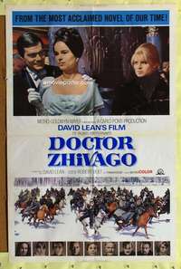 p248 DOCTOR ZHIVAGO style B one-sheet movie poster '65 David Lean epic!