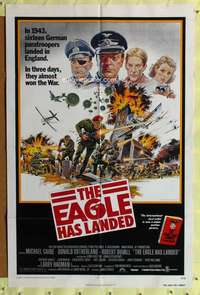 p261 EAGLE HAS LANDED one-sheet movie poster '77 Michael Caine, WWII!