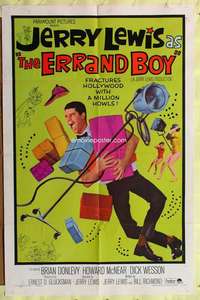 p284 ERRAND BOY one-sheet movie poster R67 Jerry Lewis slapstick!