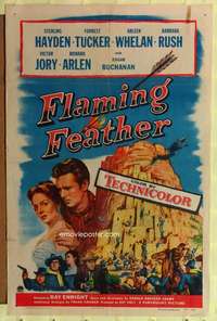 p306 FLAMING FEATHER one-sheet movie poster '52 Sterling Hayden, Indians!