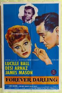 p311 FOREVER DARLING one-sheet movie poster '56 Desi Arnaz, I Love Lucy!