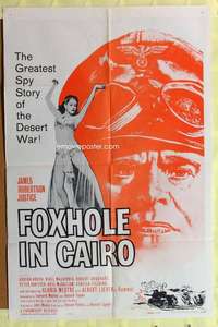 p319 FOXHOLE IN CAIRO one-sheet movie poster '61 James Robertston Justice