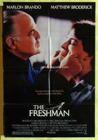 p332 FRESHMAN one-sheet movie poster '90 Matthew Broderick, Marlon Brando