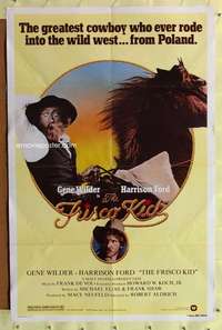 p337 FRISCO KID one-sheet movie poster '79 Gene Wilder, Harrison Ford